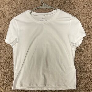 Like new Abercrombie white baby tee